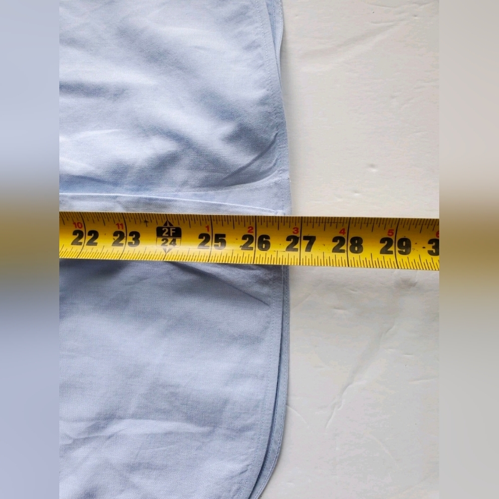 COS Women's Blouse Button Front Long Sleeve Light Blue Cotton/Spandex Top Sz 10 - Picture 9 of 11